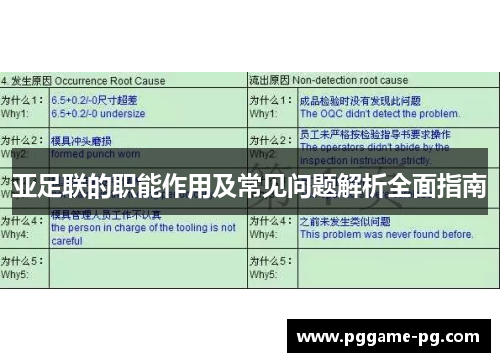 亚足联的职能作用及常见问题解析全面指南